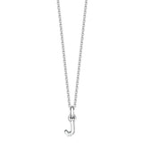 Mini Silver Letter "J" Initial Necklace - hersey-and-son