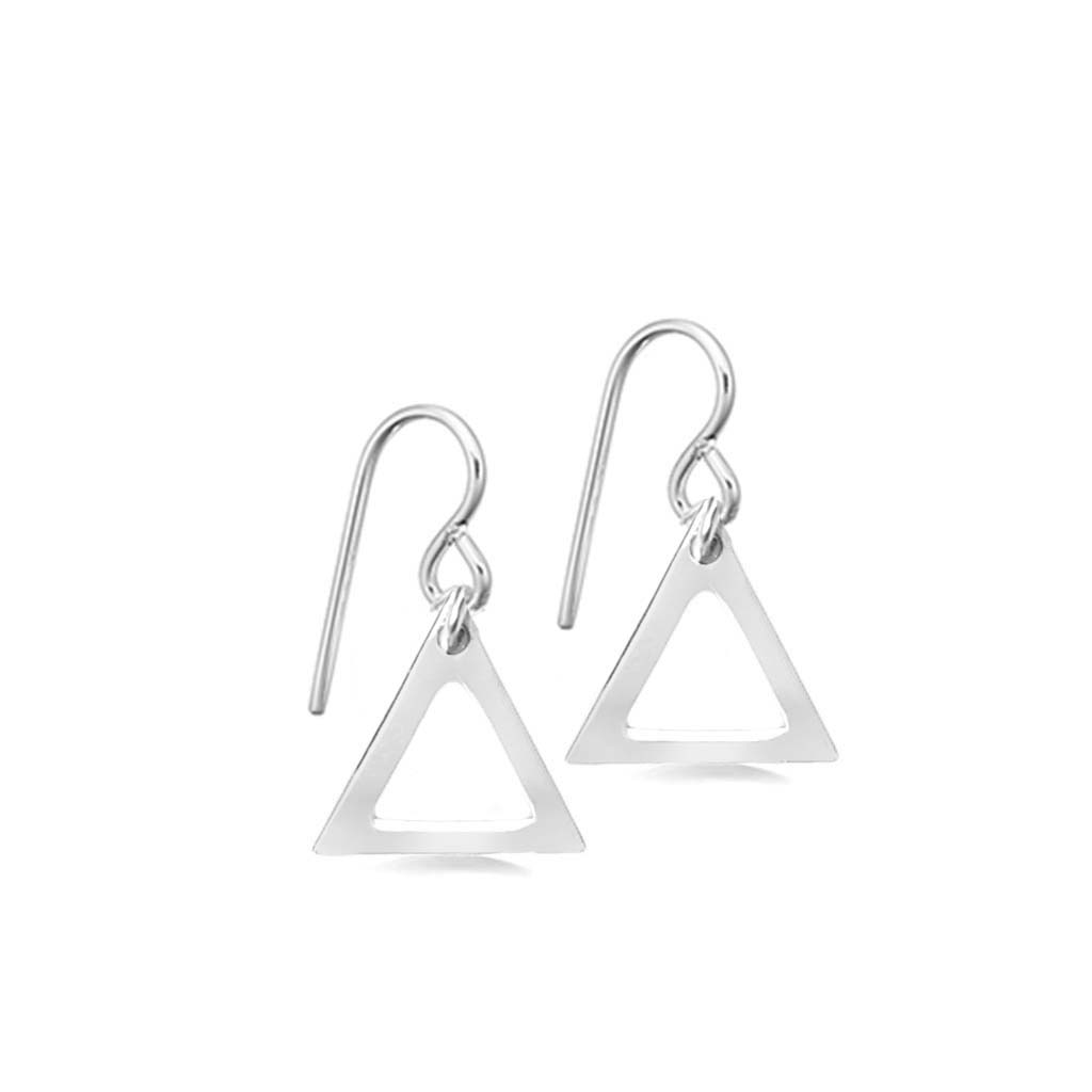 Sterling Silver Triangulum Earrings - hersey-and-son