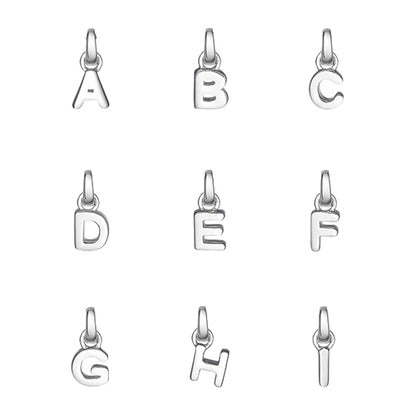 Silver alphabet charms 