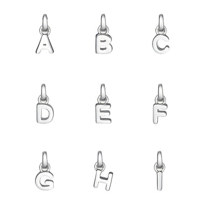 silver Alphabet initial charms