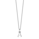 Mini Silver Letter "A" Initial Necklace - hersey-and-son