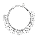Silver Initial Charm Bracelet - hersey-and-son