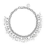 Silver Initial Charm Bracelet - hersey-and-son