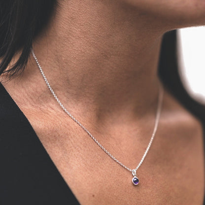 Amethyst birthstone necklace 