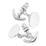 Silver Anchor Cufflinks - hersey-and-son