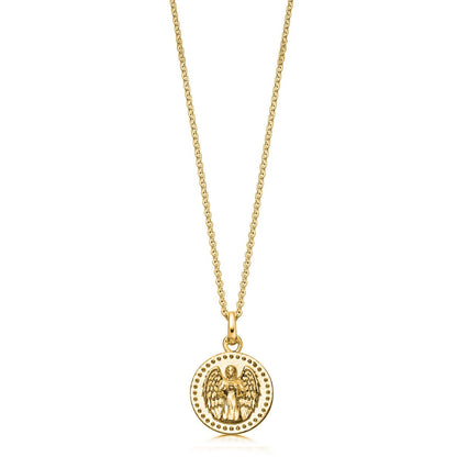 22ct Gold Plated Guardian Angel Necklace
