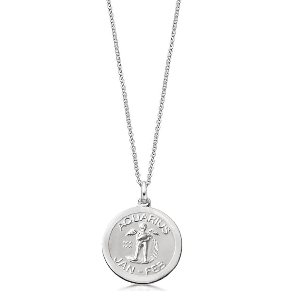 Angel Whisperer Ladies Silver Zodiac Aquarius Necklace - Jewellery from  Francis & Gaye Jewellers UK