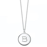 Engraved Solid Silver Initial Pendant - hersey-and-son