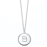 Engraved Solid Silver Initial Pendant - hersey-and-son