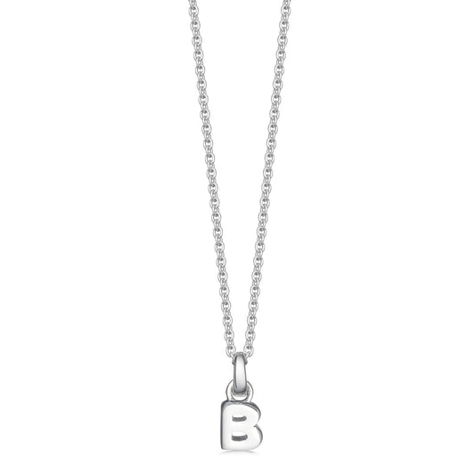 Mini Silver Letter "B" Initial Necklace