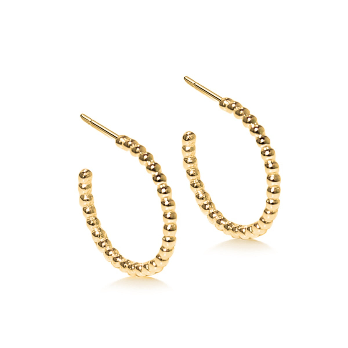 Gold plated and silver hoop earrings