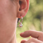 Silver Ball Hoop Earrings - hersey-and-son