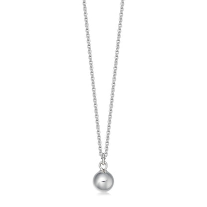 Solid silver ball pendant