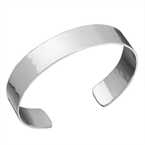 Silver Cuff No.1 - Hammered 12mm