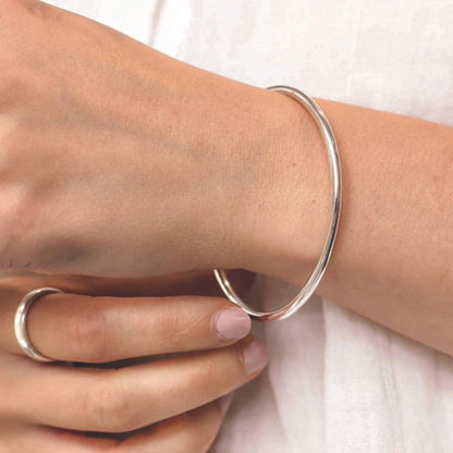 Silver Bangle No.1 - 3mm