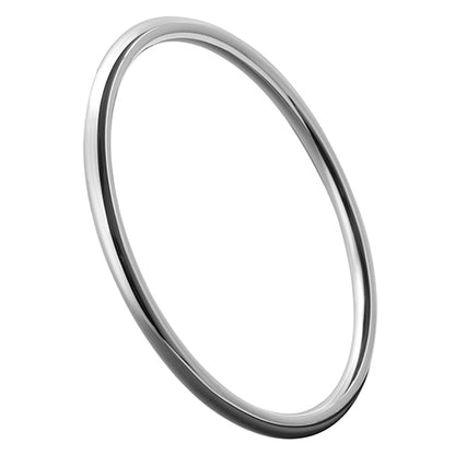4mm Round Chunky Silver Bangle