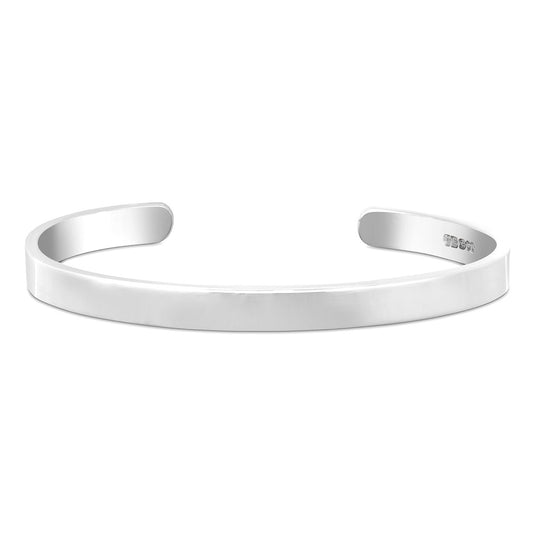 Mens Plain Silver Bracelet