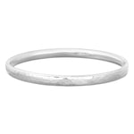Silver Bangle No.2 - Hammered 6mm - hersey-and-son