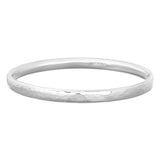 Silver Bangle No.2 - Hammered 6mm - hersey-and-son