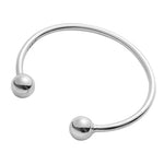 Womens Silver Torque Bangle - hersey-and-son