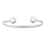 Womens Silver Torque Bangle - hersey-and-son