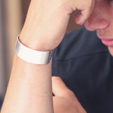 Mens Extra Wide Silver Cuff Bracelet - hersey-and-son