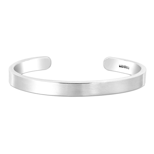 Silver Matt Chunky Bracelet