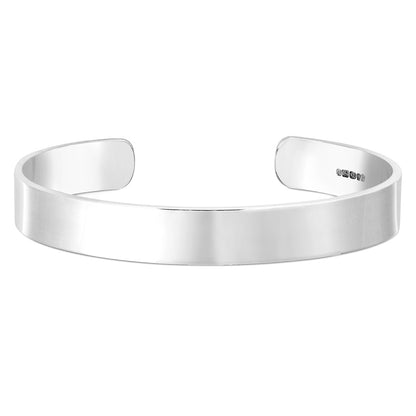 Mens Classic Silver Cuff Bracelet