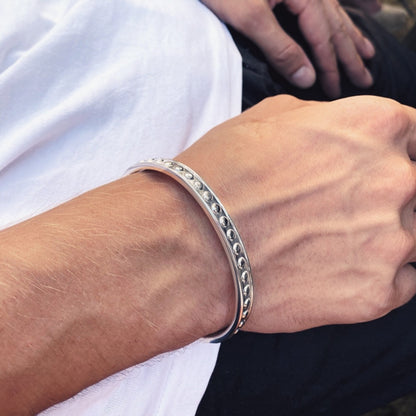 silver heavy identity bracelet