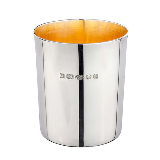 Silver glass tumbler cup