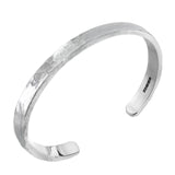 Mens Chunky Beaten Silver Bracelet - hersey-and-son