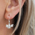 Silver Bumblebee Earrings - hersey-and-son