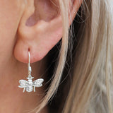 Silver Bumblebee Earrings - hersey-and-son