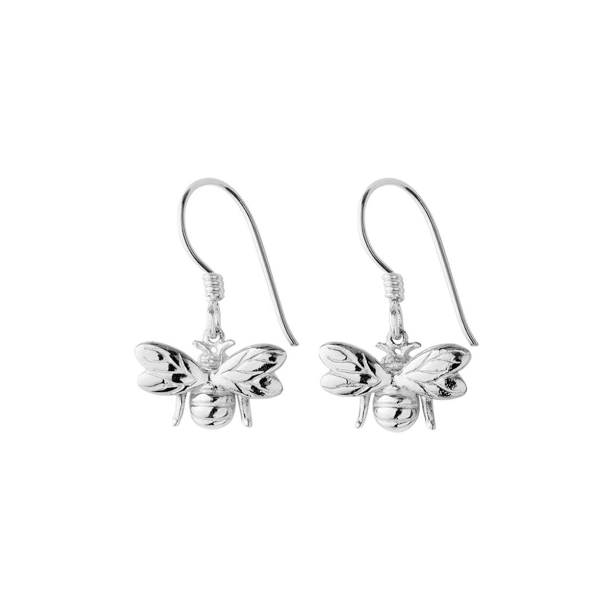 Silver bumble bee earrings