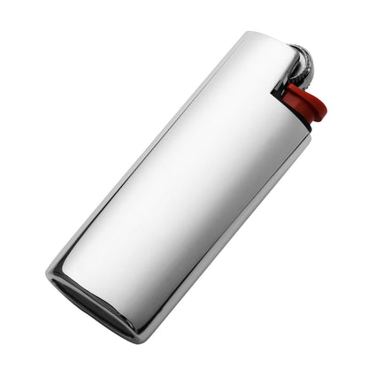 Silver Bic lighter case