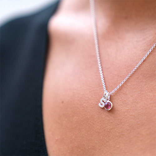 Mini initial on sale pendant necklace