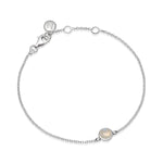 Moonstone Birthstone Silver Bracelet- June - hersey-and-son