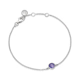 Tanzanite Birthstone Silver Bracelet- December - hersey-and-son