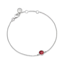 Tourmaline Birthstone Silver Bracelet- October - hersey-and-son