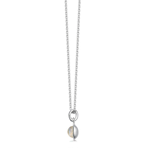 Silver moonstone birthstone necklace 