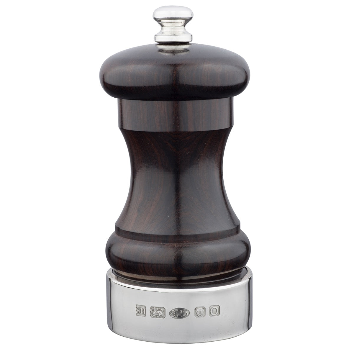 Silver and Blackwood Capstan Peppermill
