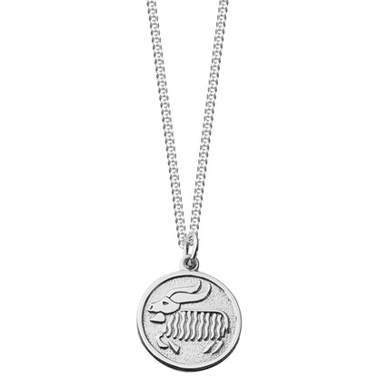 Capricorn Zodiac Pendant - Sterling Silver