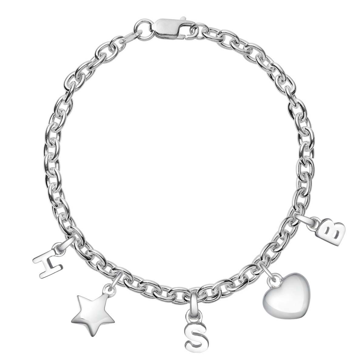 GUCCI Sterling Silver Trademark Charm Bracelet 531977 | FASHIONPHILE