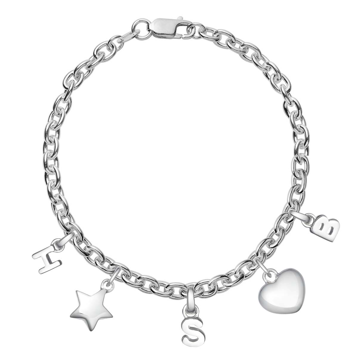 Silver Charm Bracelet - hersey-and-son