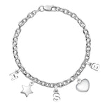 Silver Charm Bracelet - hersey-and-son