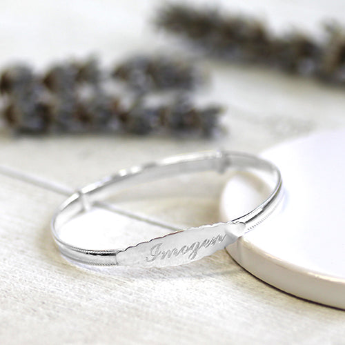 Childs Retro Expanding Silver Bracelet