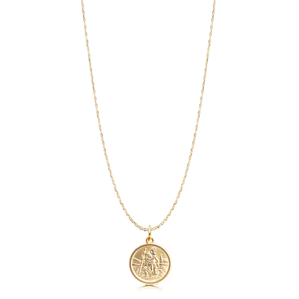 9ct Solid Gold St Christopher Pendant - hersey-and-son