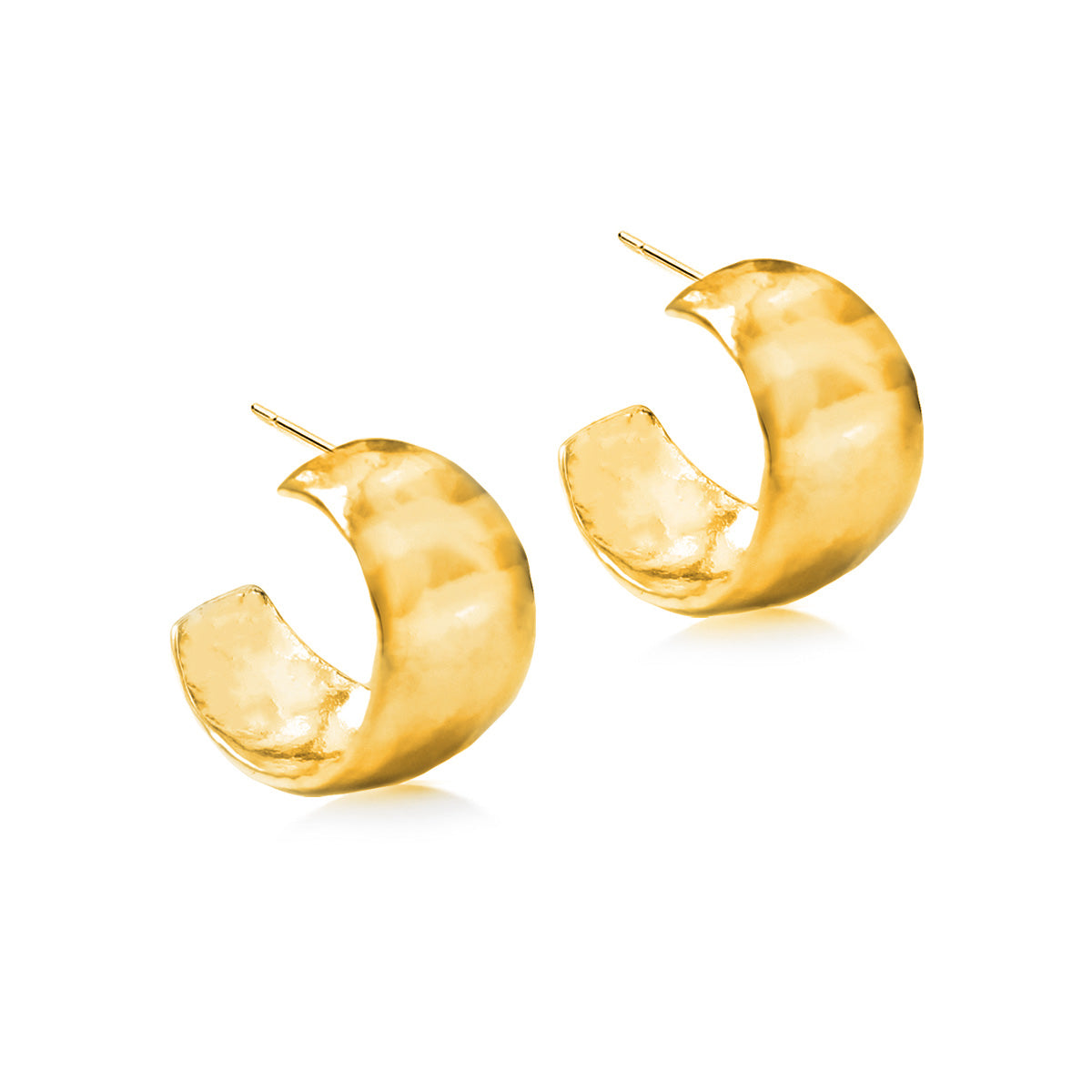 Gold Plated Bubble Hoop Earrings