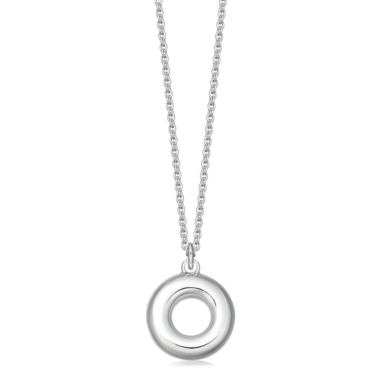 Silver engravable circle of life necklace