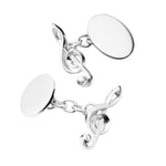Silver Music Note Cufflinks - hersey-and-son